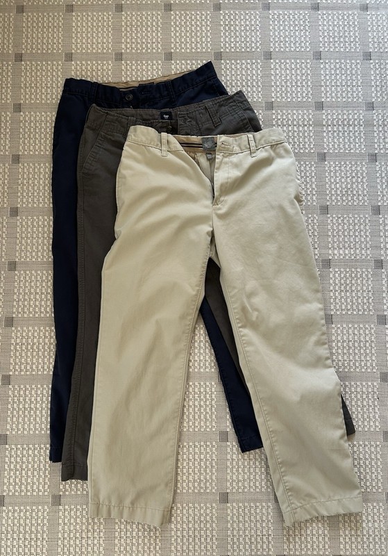 LOT OF (3) GAP STRAIGHT FIT KHAKI MENS PANTS 30x30 NAVY GREY CREAM EXCELLENT