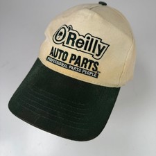 O'Reilly Auto Parts Baseball Cap Men's One Size Adjustable Cream Green Hat