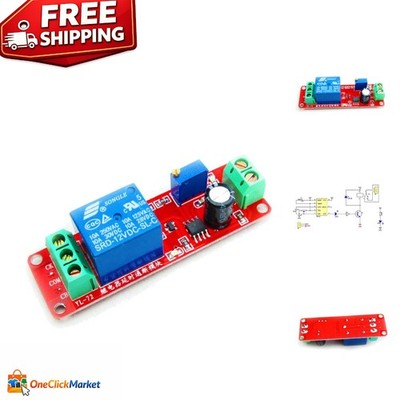 NE555 Delay Timer Switch Module - Customizable 0-10 Sec Delay for 10A Devices