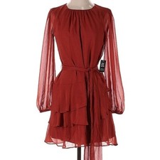 Express Ruffled Tiered Long Sleeve Dress