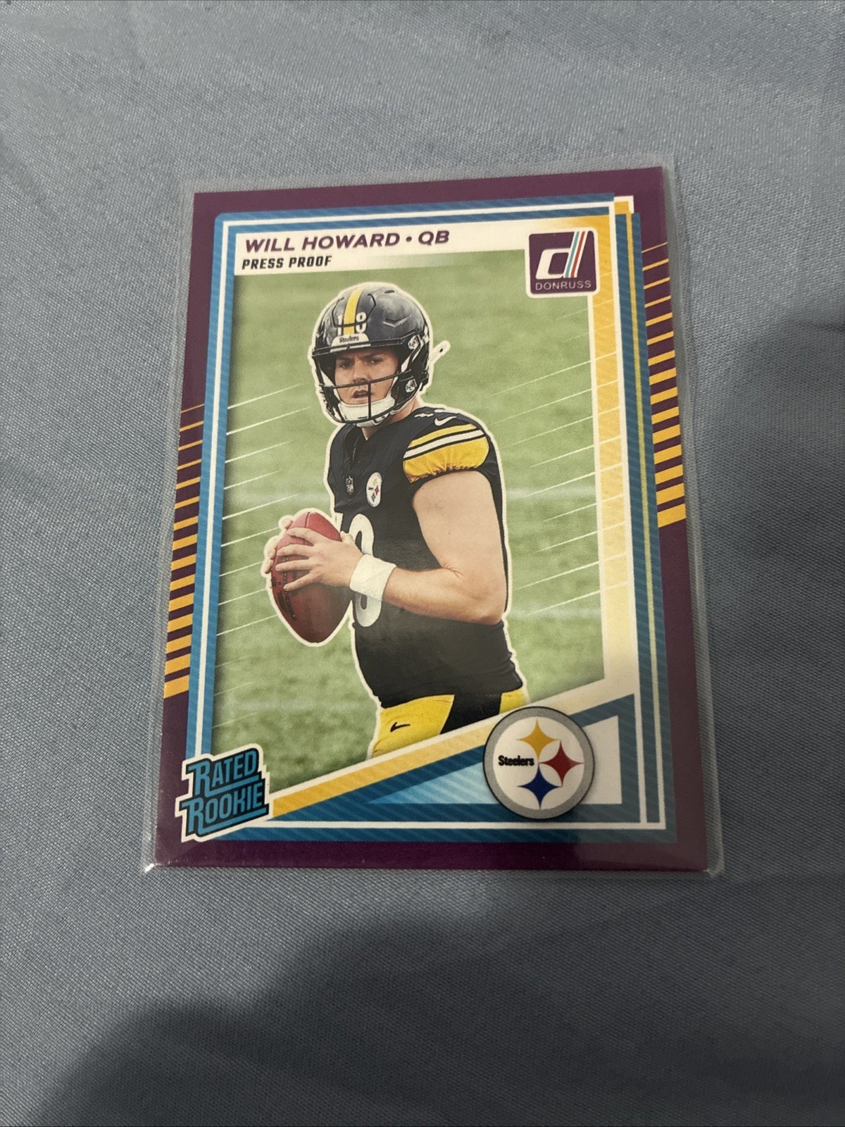 2025 Panini Donruss - Rated Rookie Will Howard #309 Purple Press Proof (RC)