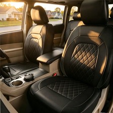 For Nissan Pathfinder Car Pu Leather Car 2-seat Cover Front Cushion Pad