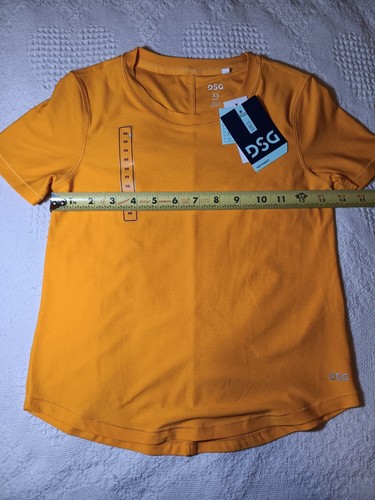 DSG Girls XS Extra Small Performance Tee T-Shirt Yellow NWT - Picture 3 of 5