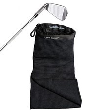 Golf Towel Pouch - Microfiber Waterproof Machine Washable Black