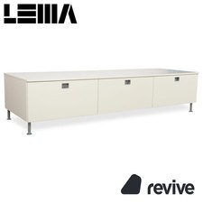Lema Wooden Sideboard White Cream Modern Credenza 181 x 61 x 42 cm