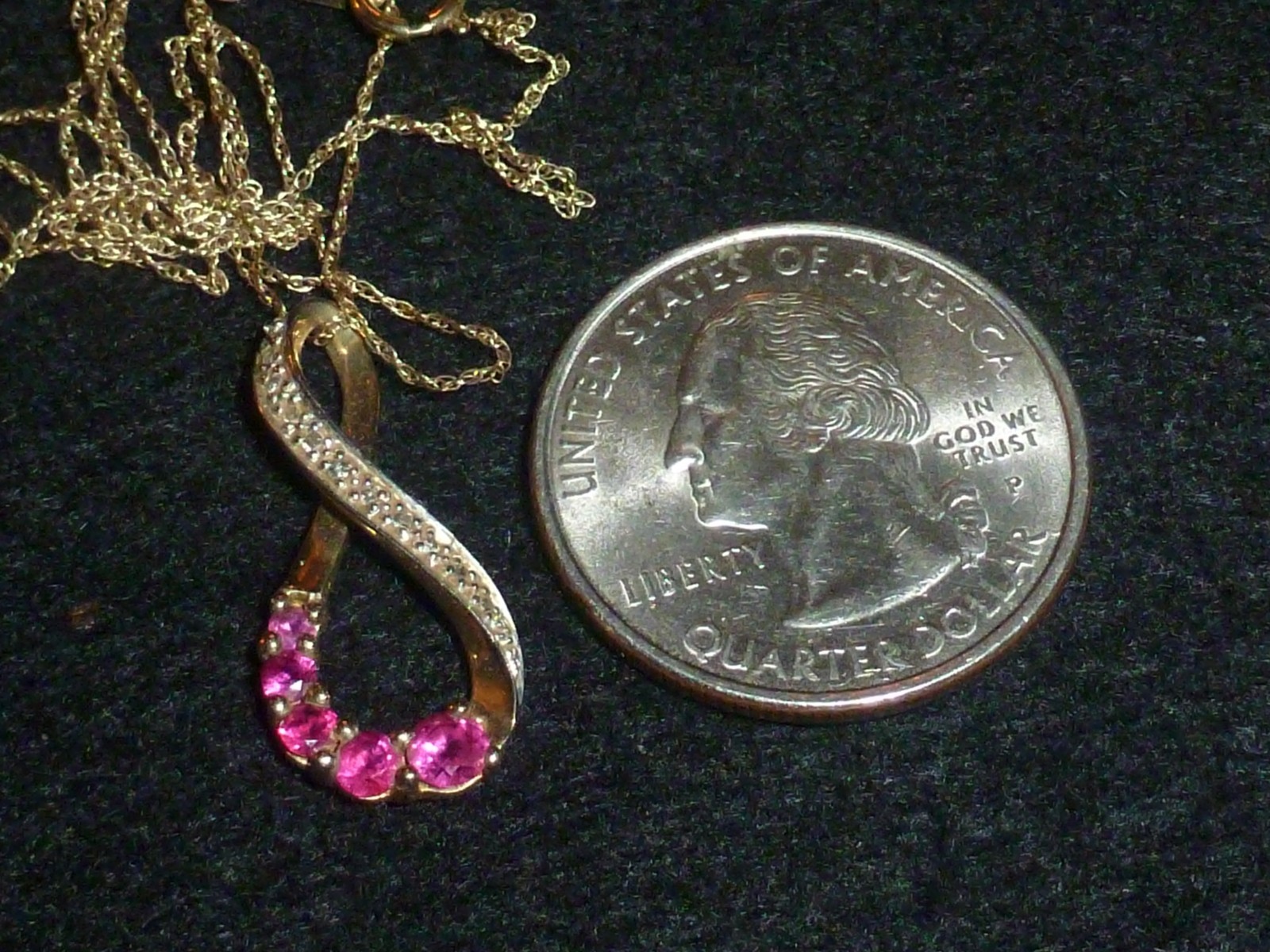 10K SOLID YELLOW GOLD RUBY/DIAMOND ACCTED INFINIT… - image 3