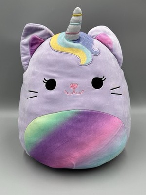 Squishmallow Clarice Rainbow Caticorn Cat Unicorn Plush 14  Stuffed Toy Kellytoy
