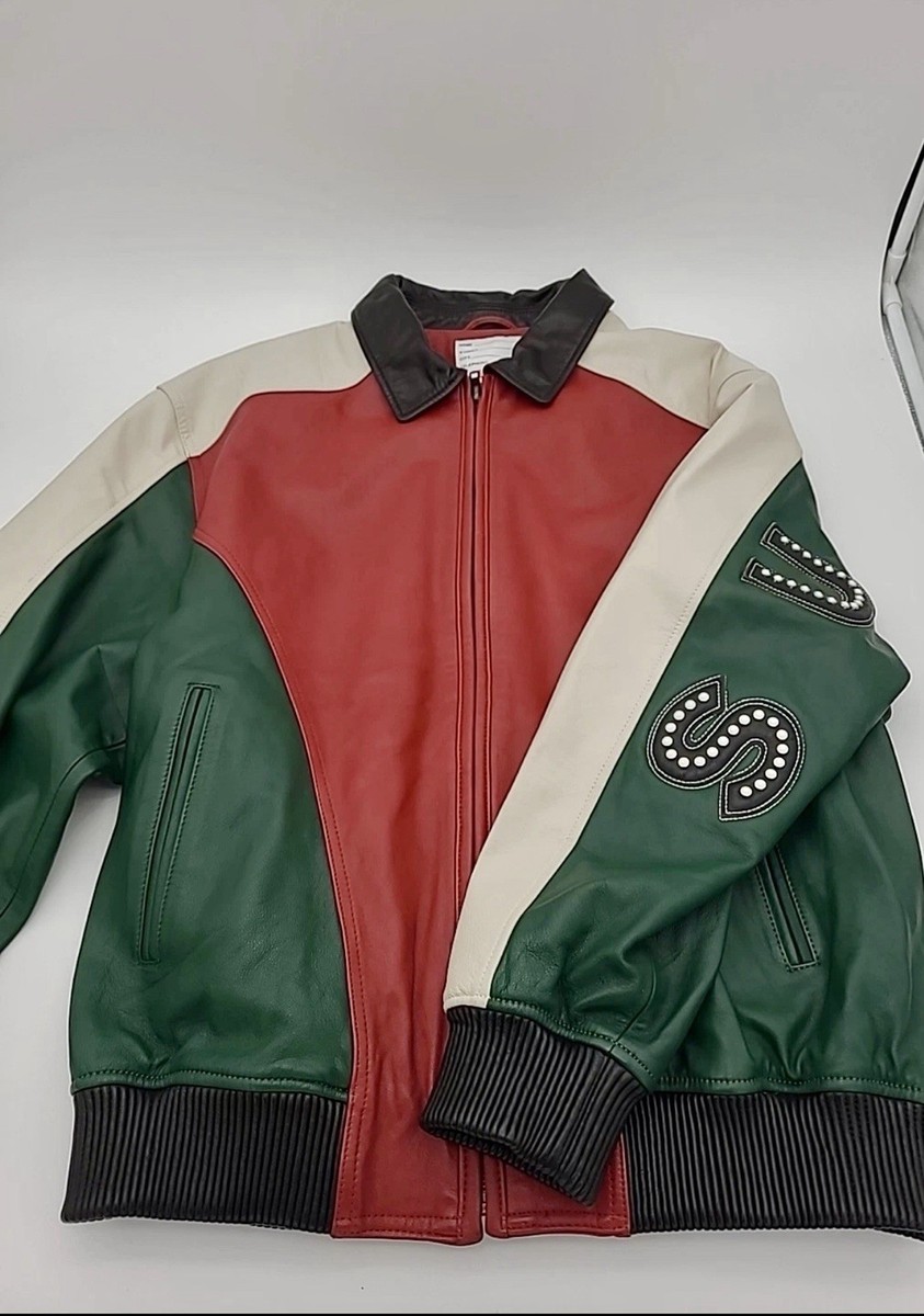 Supreme Studded Arc Logo Leather Jacket SS2018 Sheepskin Size XL