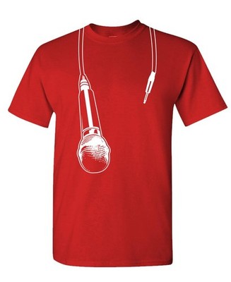 DJ MICROPHONE - funny techno hip hop music - Cotton Unisex T-Shirt