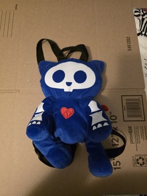 Skelanimals Kit Cat Blue Deluxe Rare Plush Backpack