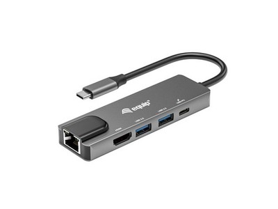 Equip 133489 Usb-C 5 In1 Multifunction  Adapter, Hdmi, Gigabit Lan, Usb 3.2 ~E~