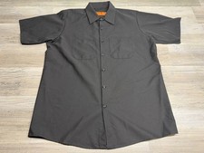 Vintage Red Kap Work Shirt Event Conference Staff Size Large Black Short Sleeve