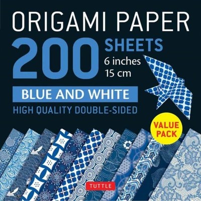 ORIGAMI PAPER 200 SHEETS BLUE WHITE PATT by TUTTLE PUBLISHING Non-book item