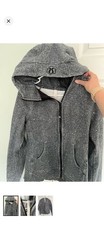 LuluLemon Full Zip Scuba Hoodie Black And Gray Speckled Size 8