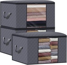 Clothes Storage Bags 100L 3 Pack , Large Capacity Blanket Storage