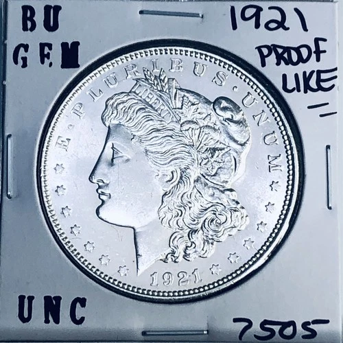1921 BU GEM MORGAN SILVER DOLLAR UNC MS+++ U.S. MINT RARE COIN 7505