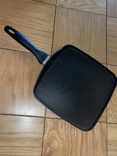T-Fal Easy Care Non Stick 10” Square Skillet Pan Black & Gray Plastic Handle