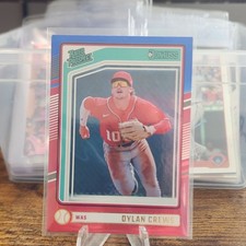 Panini 2024 Donruss Rated Prospect Dylan Crews Red and Blue Nationals MLB #136