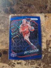 2025 Panini Prizm WNBA #113 Jacy Sheldon Blue Velocity Prizms