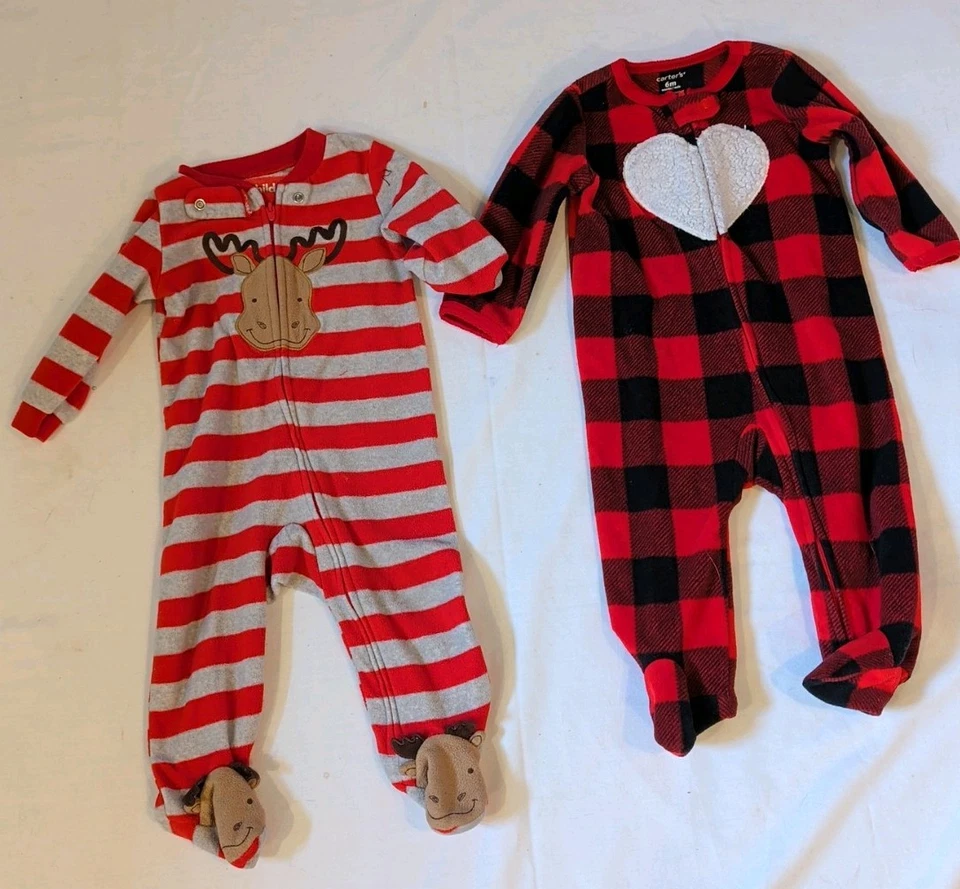 Lote Ropa Pijama Bebé Niño 3-6 Meses 6 Meses Carter's Cremallera Pies Dormir Foto 3 de 4