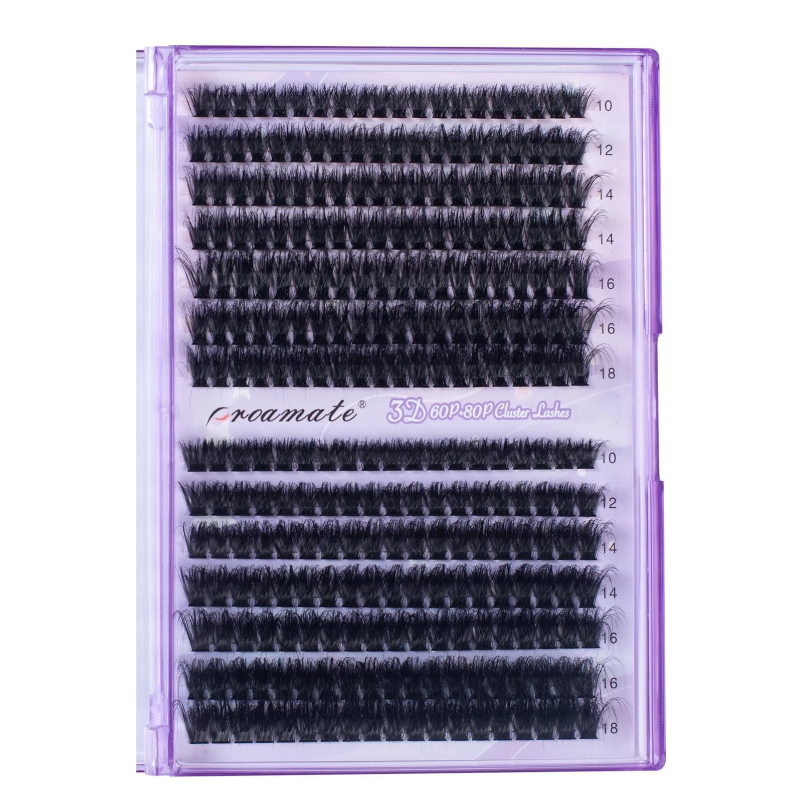 proamate Cluster Lashes Individual 1 count (Pack of 1), Black - product detail image 1