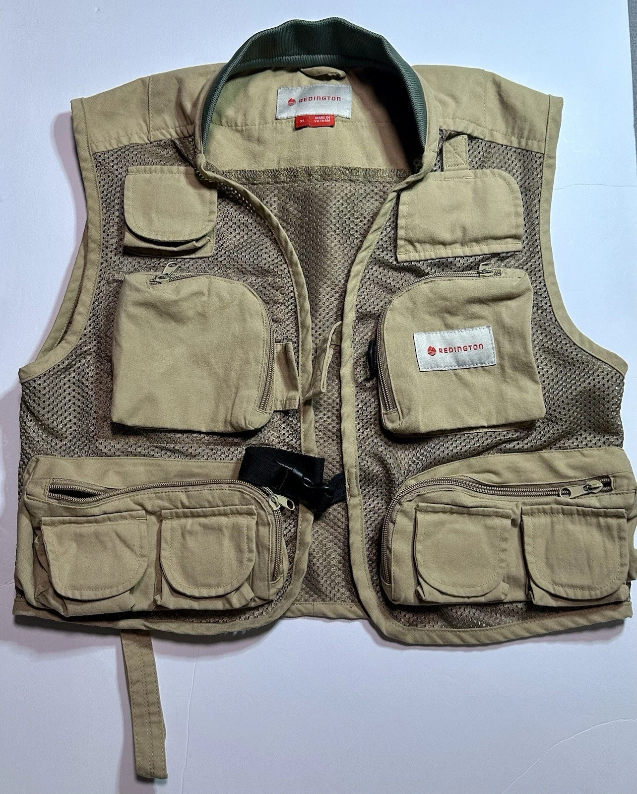 Redington Clark Fork Mesh Fly Fishing Vest Adult XS Beige Pocket Outdoors