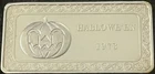 HALLOWEEN JACK O LANTERN 1973 - 1 OZ .999 FINE SILVER ART BAR