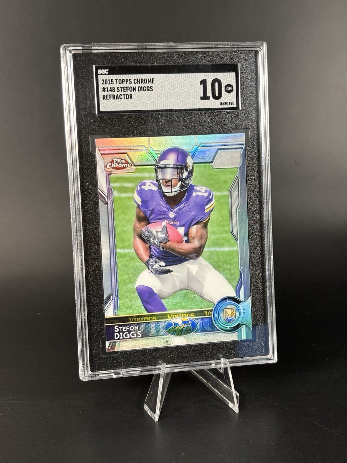 2015 Topps Chrome - Rookies Stefon Diggs #148 Refractor SGC 10 (RC)