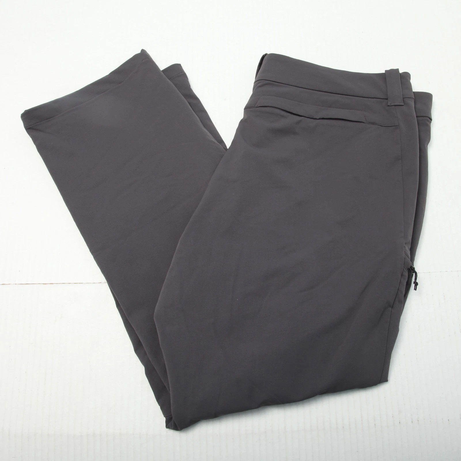 REI Co-op Softshell Pants Mens 38x30 Gray Hiking Zip Pockets Stretch Outdoor