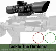 Rifle Scope 3-10X42E Riflescope M9 3MOA High Spec PCP Air With Red Laser Sight