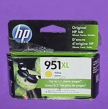 HP 951XL High Yield Yellow Original Ink Cartridge, NEW SEALED, DATED FEB. 2022