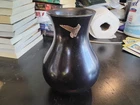 Red Wing Stoneware Pottery Number M - 5001 Black Vase With Sticker