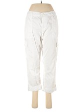 Tommy Hilfiger Women Ivory Cargo Pants 8