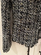 IRO Tweed Blazer Size 36 Black Gold Multi Lady Jacket Maximalist Prep