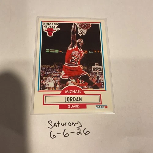 Michael Jordan, Chicago Bulls, 1990 Fleer, #26, HOF--GOAT