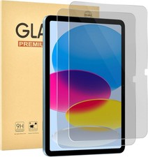 2 Pack Tempered Glass Privacy Screen Protectors for iPad 11th 10th Gen 9H