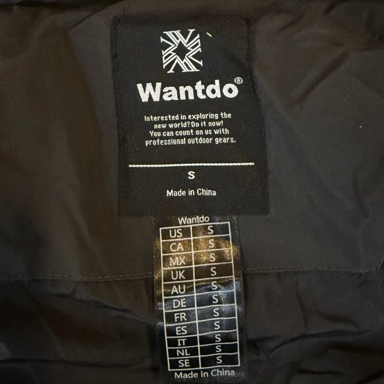 Wantdo Mens Black Puffer Parka Jacket Removable Faux Fur Hood Size Small NWT - product detail image 5