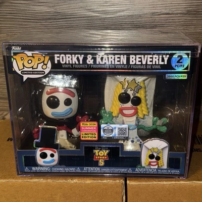 Forky & Karen Beverly SDCC Exclusive Disney Pixar Toy Story 5 Funko Pop 2-Pack - Image 1 of 4