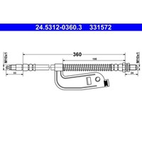 Bremsschlauch ATE 24.5312-0360.3 FüR Ford Fiesta IV Courier Puma