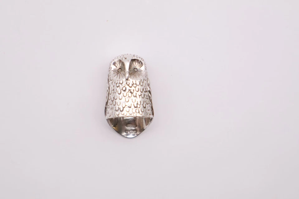 Vintage Sterling Silver Novelty Owl Thimble Hallmarked Sheffield 1992 - Image 3 of 4