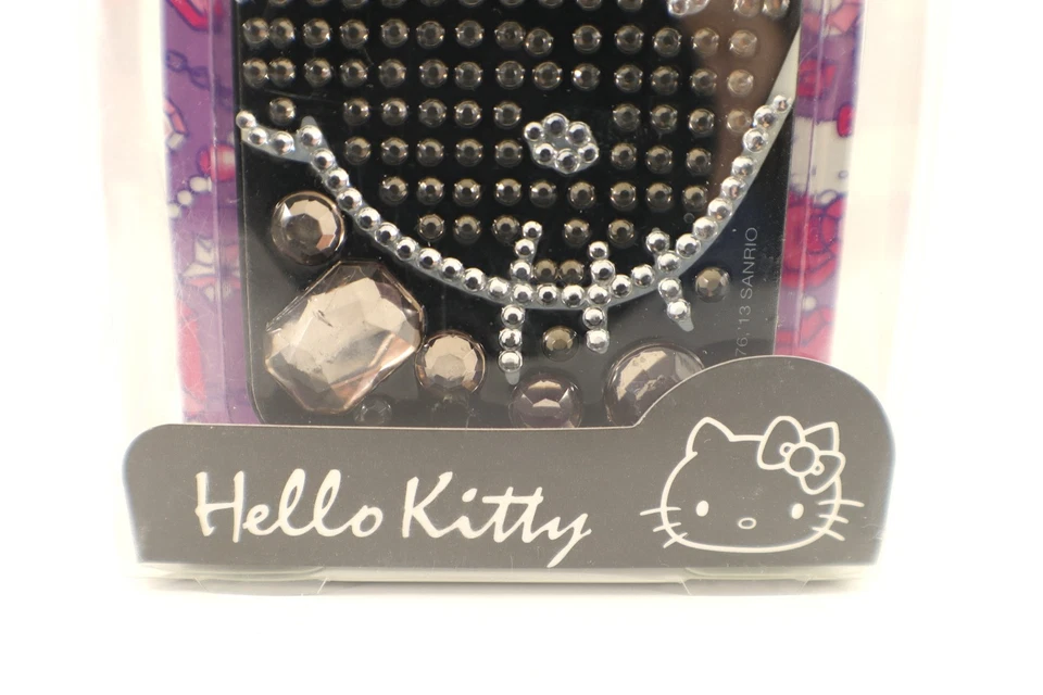 Funda Hello Kitty iPhone 5 #01T10-1 Estrás Negra Plástico Sanrio Paquete Nuevo de Lote Antiguo Foto 3 de 4