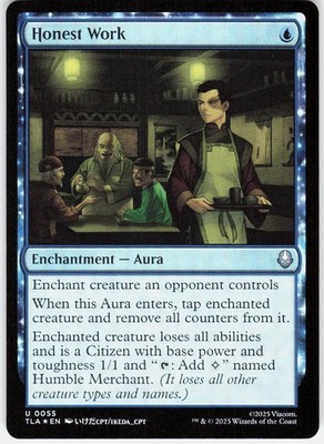 Honest Work 55 Uncommon Avatar: The Last Airbender Magic: The Gathering Foil NM