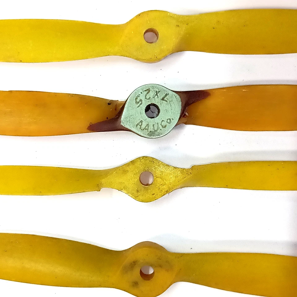 Vintage RC Airplane Tornado Prop Propellers, 20 Yellow, Grish & 1st Master Mold - Image 3 of 4