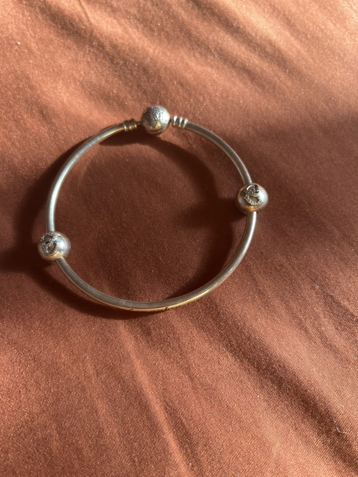 Pandora Charm Bangle Elegant Stackable Bracelet-image