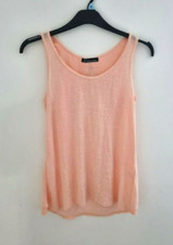 L ' Olive Verte Ladies Size S Pink Blouse Sequins Back Open Panel