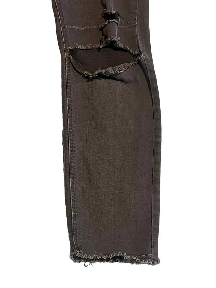Pantalones de mezclilla Kenneth Cole para mujer talla 10 negros ajustados elásticos desgastados tiro medio Foto 4 de 4