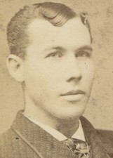 MAN WITH HEAVY EYES AND THICK WOOL SUIT. CDV. BROOKLYN, N.Y.