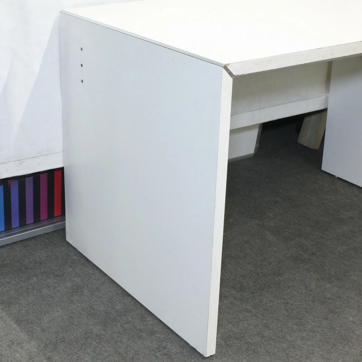 Office Home Desk White Melamine Thick Dismantels to Flatpack UK Made