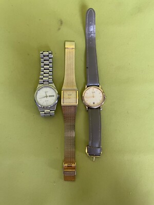 3 Armbanduhren Citizen Quartz alle Uhren laufen