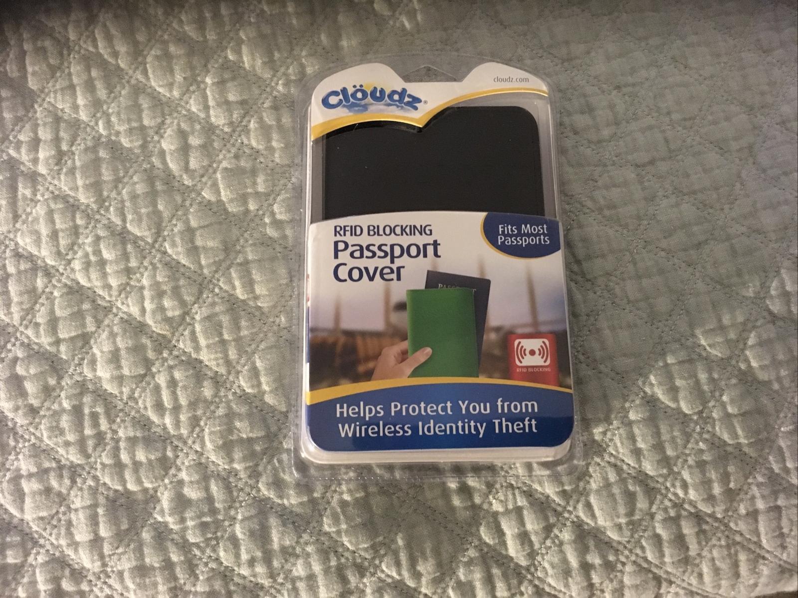 RFID-blocking passport holder wallet for secure travel protection-image